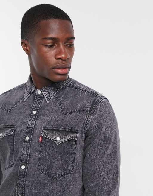 Levis denim shirt clearance black