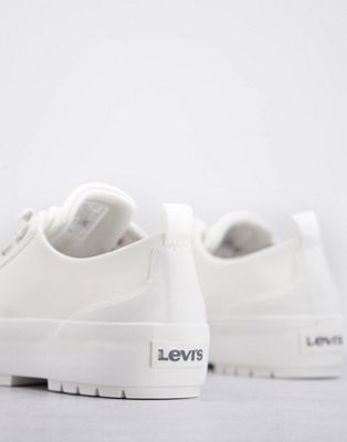 Marques de designers Levi's - Baskets à lacets en PU - Blanc