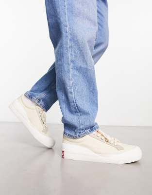 Baskets basses  lacets avec tiquette logo  l'arrire - Crme - Levi's - Modalova