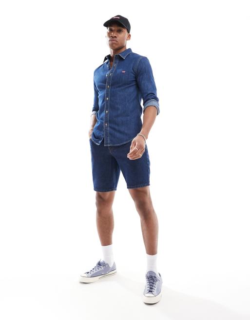 Levi's slim fit denim shirt deals