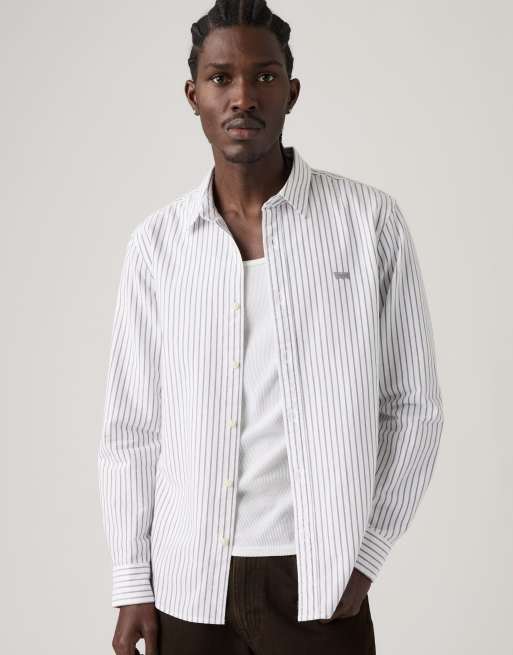 Levi's Battery camicia standard con housemark grigia, 4 di 4