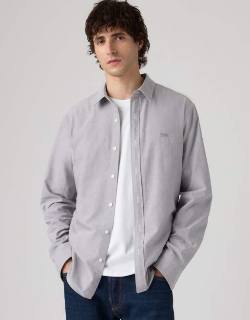Levi's Battery housemark standaard overhemd in grijs, 4 van 4