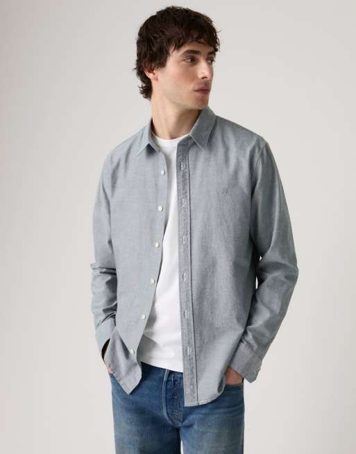 Levi's Battery housemark standard shirt in green, 4 of 4