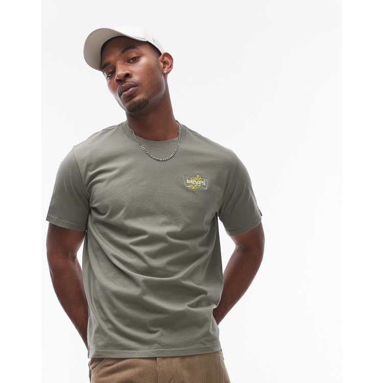 Levi's Batwing cacti logo relaxed fit T-shirt in mid green