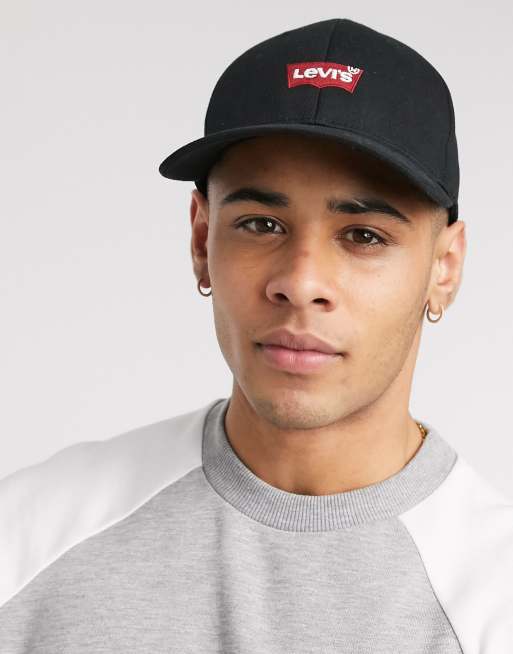 Levi's batwing logo cap in black | ASOS