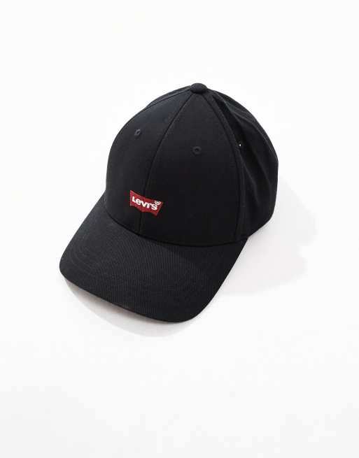 Levi's batwing logo flexfit baseball cap in black, 2 of 3