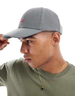 Levi's Batwing Logo Flexfit Baseball Cap In Gray