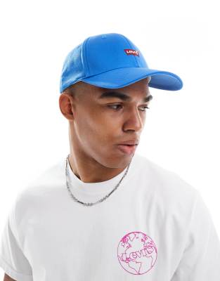 batwing logo flexfit baseball cap in mid blue