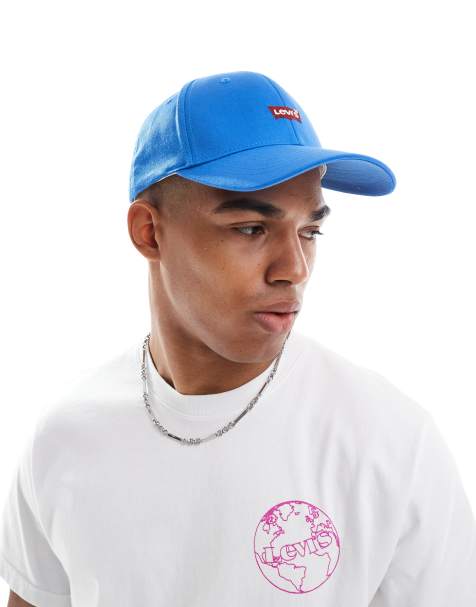 Levi's batwing logo flexfit baseball cap in mid blue - view 1
