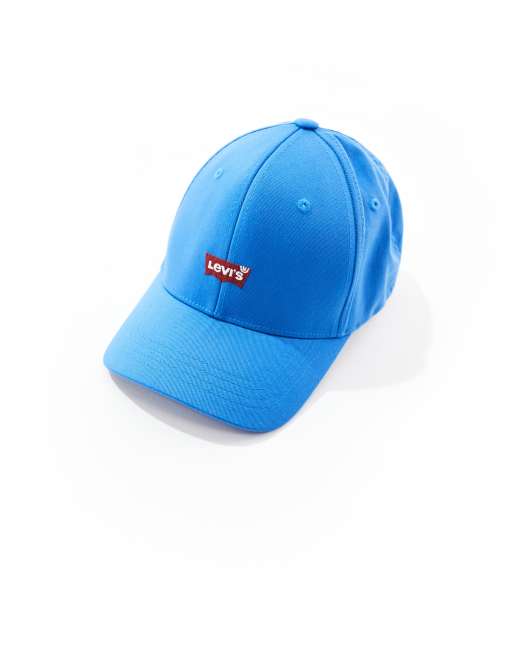 Levi's batwing logo flexfit baseball cap in mid blue, 2 of 3