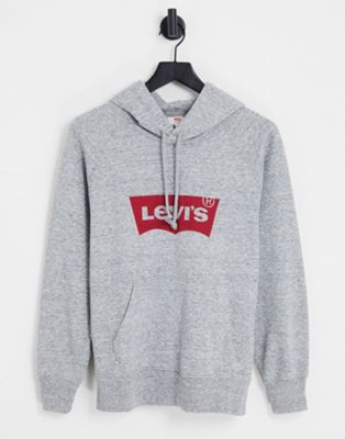 Levi's batwing logo hoodie in grey marl
