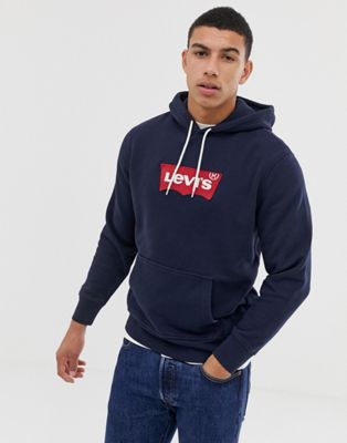 navy blue levis hoodie