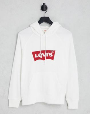 Levi's batwing logo hoodie in white