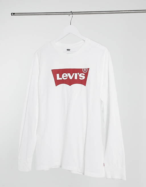 Levi's batwing logo long sleeve top in black