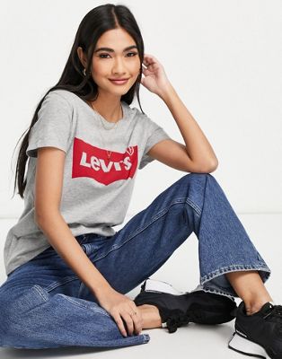 Levi's batwing logo perfect t-shirt in grey