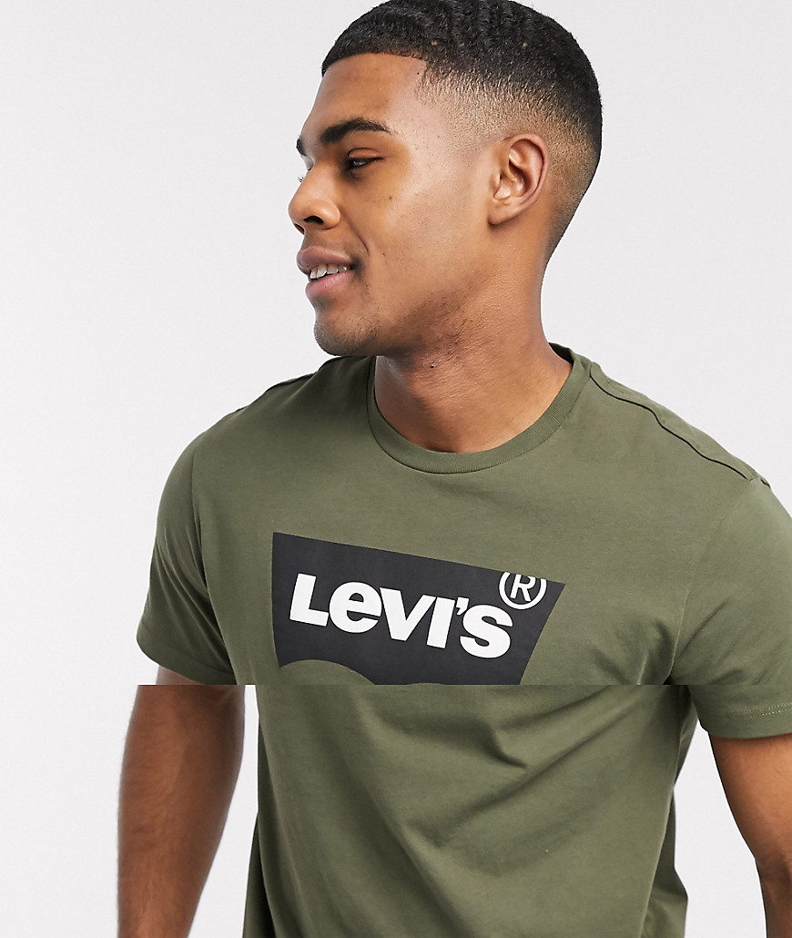 Levi's batwing logo t-shirt in khaki-Stone
