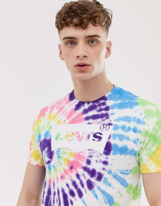 Levi's batwing logo tie-dye t-shirt in multi | ASOS