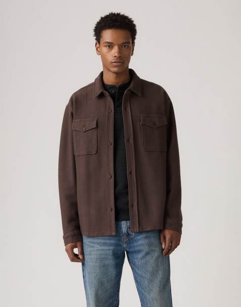 Levi's - Bayview - Zacht utility sweatshirt in bruin - view 1