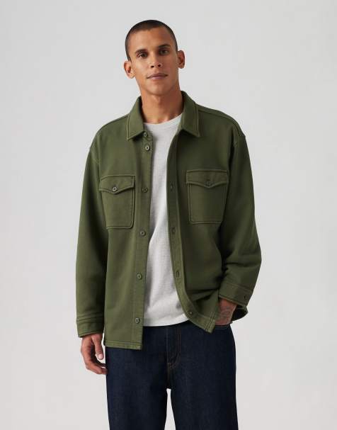 Levi's - Bayview - Zacht utility sweatshirt in groen - view 1