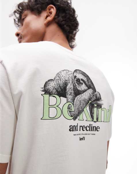 Levi's be kind back print relaxed fit T-shirt in off white - view 1