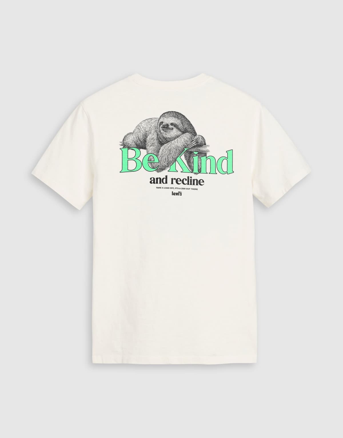 Levi's be kind back print relaxed fit t-shirt in off white
