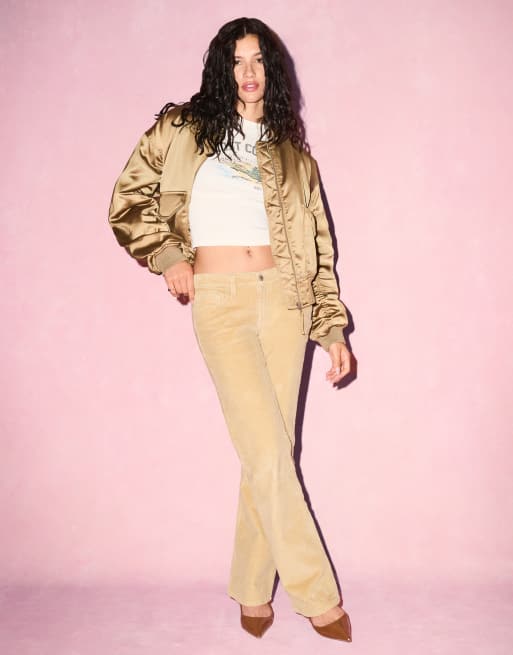 Levi's – Beige bootcut-jeans i manchester med extra låg midja ASOS