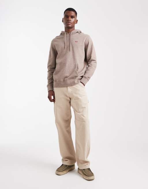 Levi's - Beige hættetrøje med originalt flagermuslogo, 2 af 5