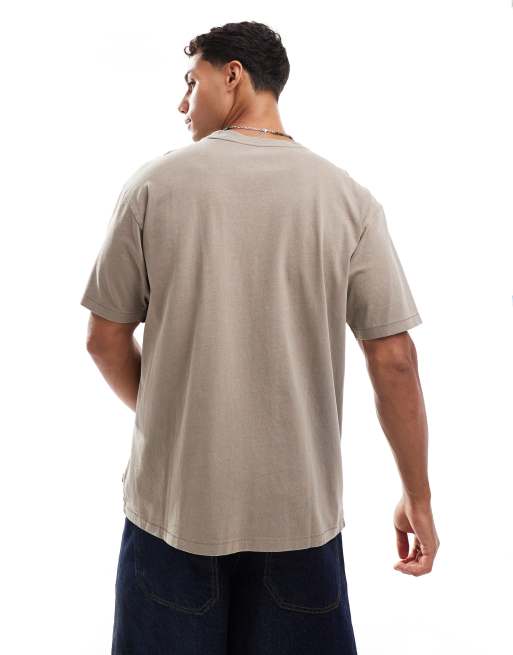 Levi's - Beige oversized T-shirt med tonet vintage-logo, 4 af 4