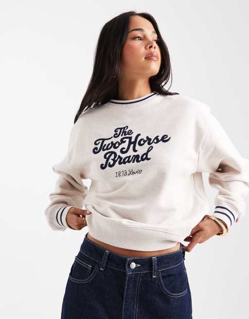 Levi's - Beige sweatshirt med heritage-grafik
