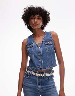 Levi's Bella Corset Detail Denim Jacket In Blue