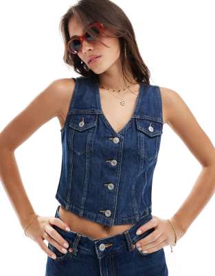 Shop Levi's Bella denim corset vest in blue Online – Trendy & Affordable Fashion