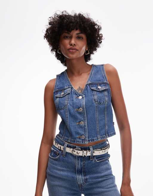Levi's - Bella - Giaca di jeans blu con dettagli a corsetto