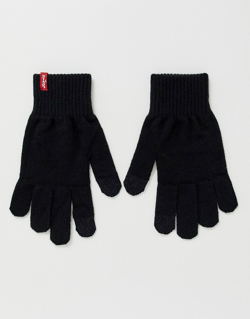 Levi's Ben touchscreen gloves in black