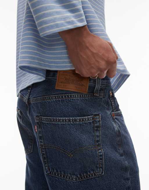 Levi's - Bermuda baggy 3/4 en jean - Bleu foncé délavé , 3 de 5