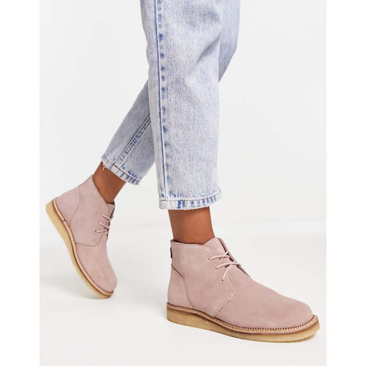 Levi's Bern suede boots in pink | ASOS