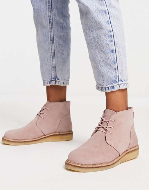 Levi's Bern suede boots in pink | ASOS