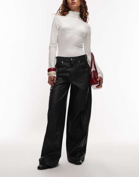 Levi's – Beschichtete Jeans in Schwarz mit superweitem, abgerundetem Bein - view 1