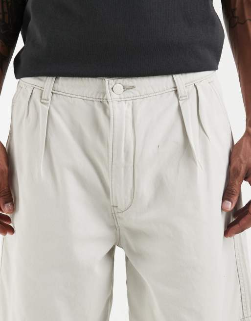 Levi's – Beżowe bardzo luźne szorty z zakładkami, 5 z 5