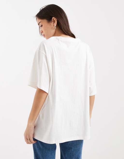 Levi's biały oversize T-shirt z nadrukiem graficznym, 4 z 4