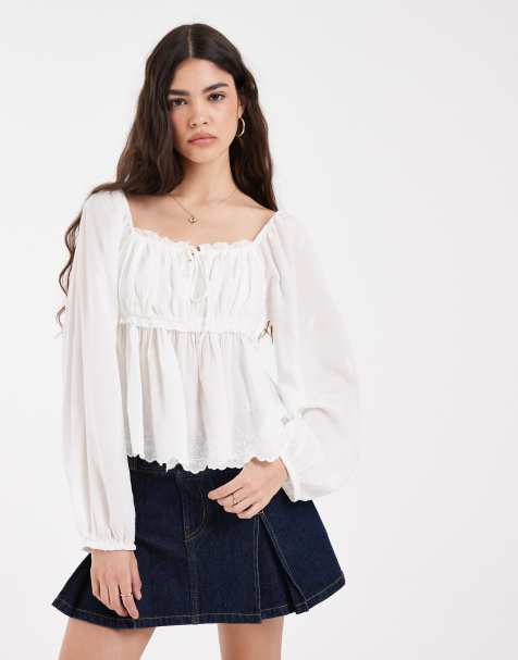 Levi's – Biały top typu milkmaid w stylu boho - view 1