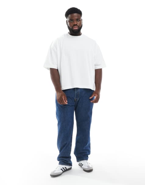 Levi's Big & Tall  501  original straight fit jeans in dark wash - view 1