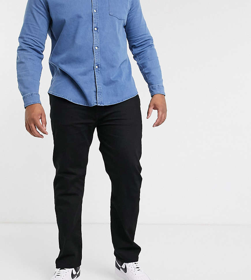 Levi's - Big & Tall 502 - Regular-fit smaletoelopende jeans in zwart