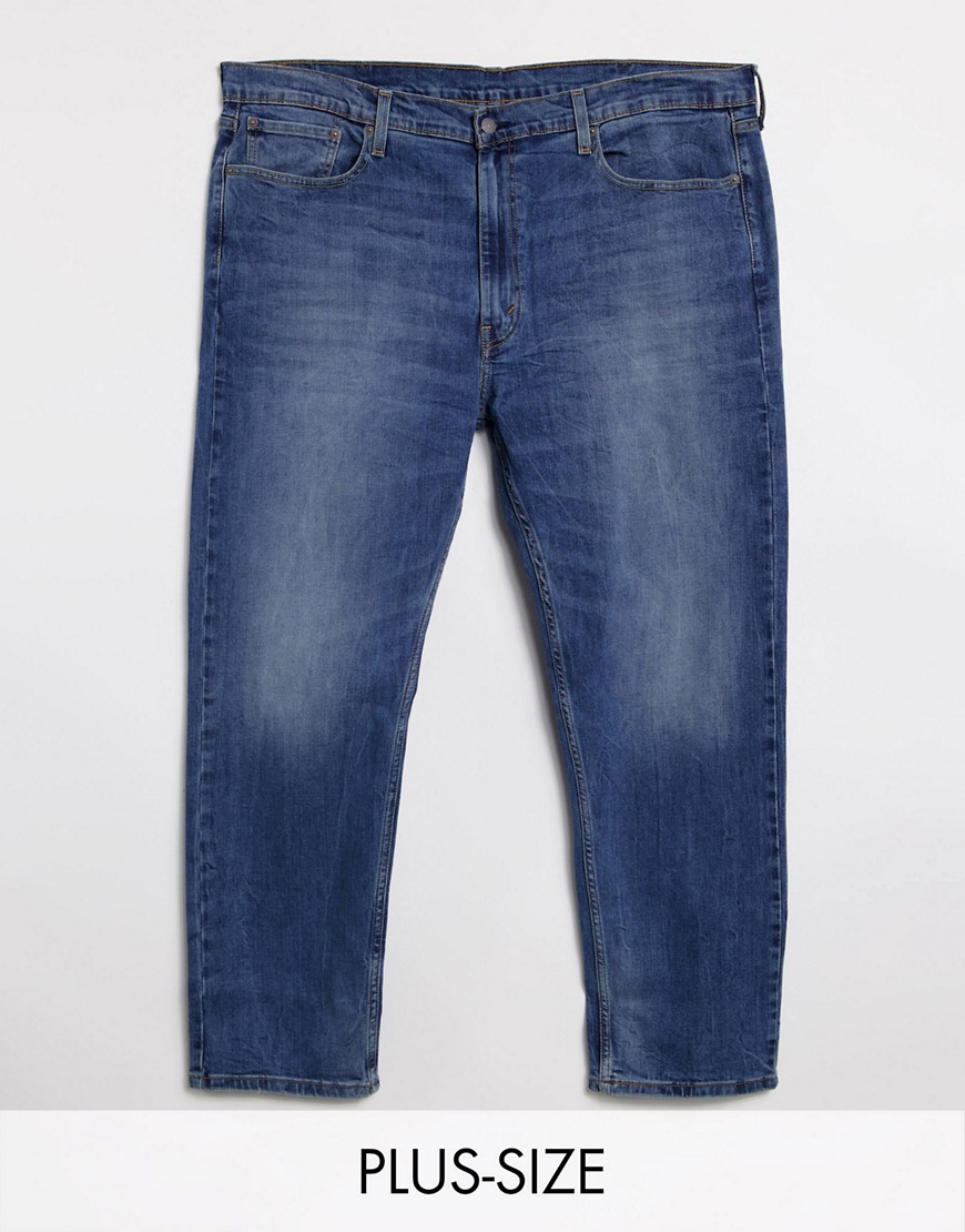 Levi's Big & Tall 502 regular tapered fit jeans in tanager-Blues