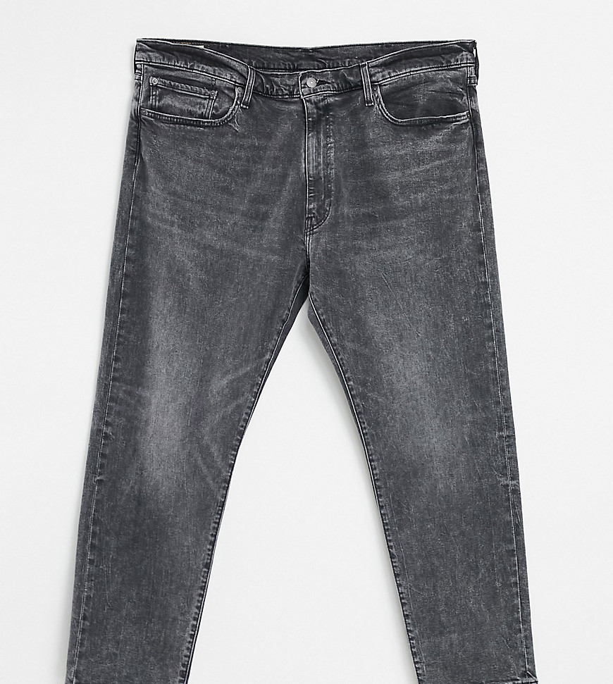 Levi's Big & Tall 502 tapered fit jeans in bee advanced washed black