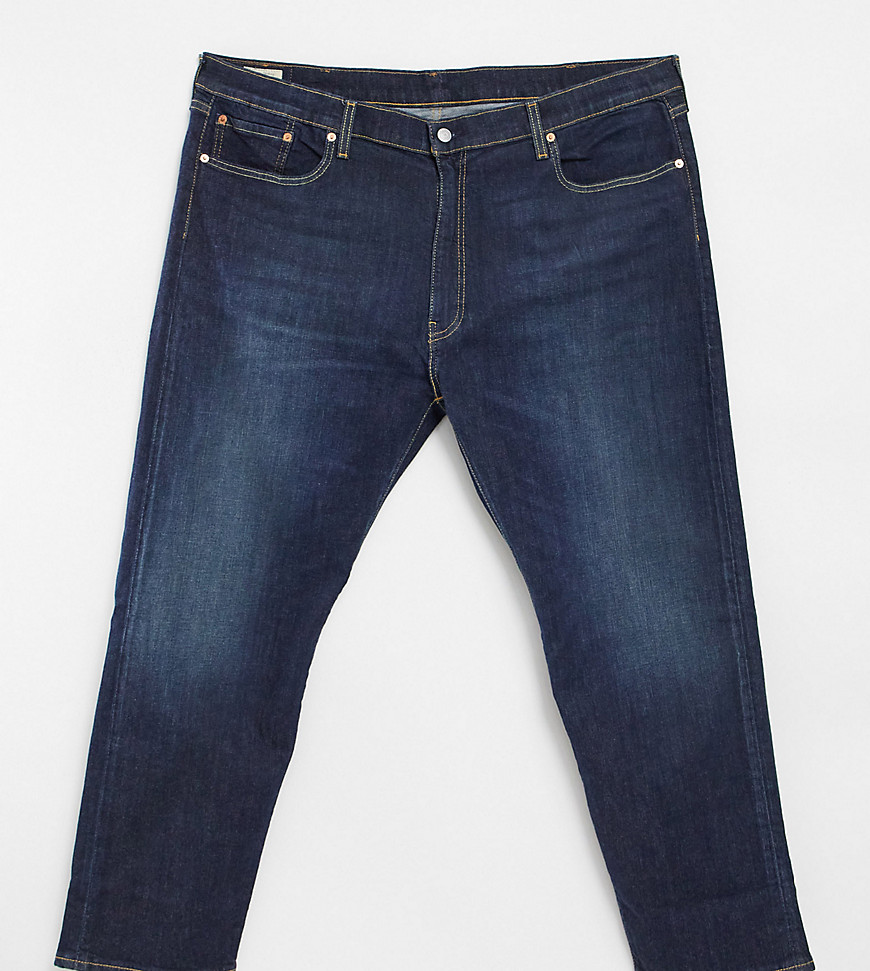 Levi's Big & Tall 502 tapered fit jeans in biologia advanced dark wash-Blue