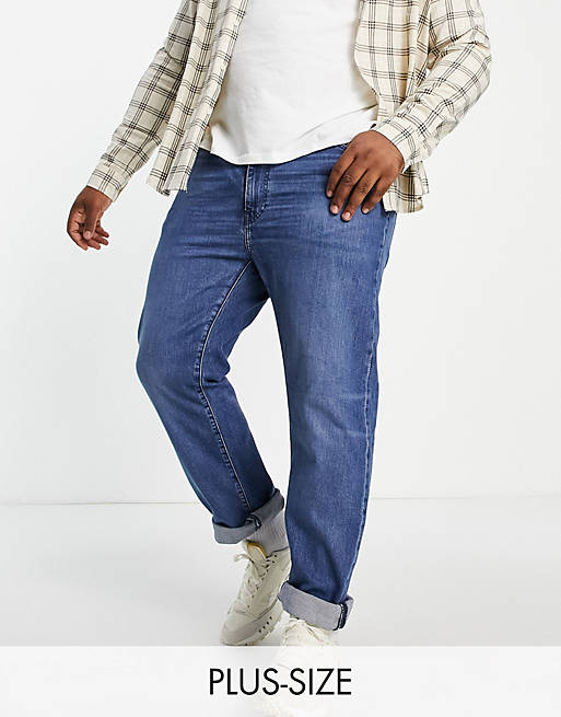Levi's Big & Tall 502 tapered fit jeans in mid wash blue | ASOS