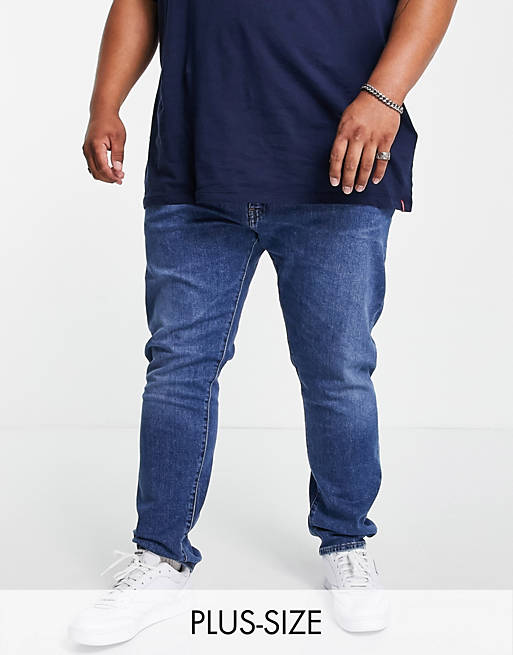 Levi's Big & Tall 512 slim tapered fit jeans in mid blue wash