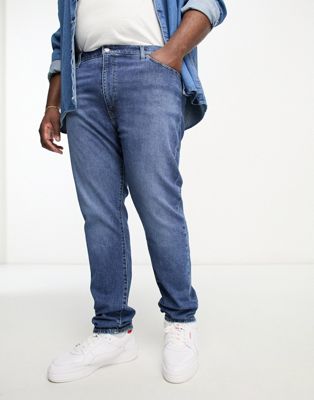 Levi's Big & Tall 512 slim tapered jeans mid blue - ASOS Price Checker