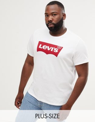 Levi's big \u0026 tall batwing t-shirt white 