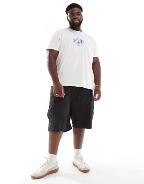 Levi's Big & Tall carrier cargo 2 pocket canvas shorts in black - view 1